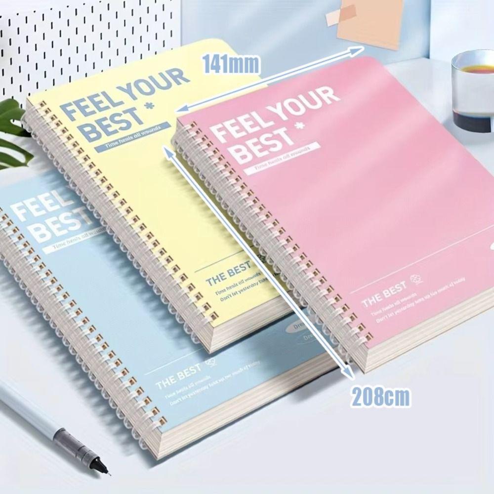 60Sheets/Book Color Spiral Notebooks Perforated Pages Diary Book Thickened Hand Account Book  Gift