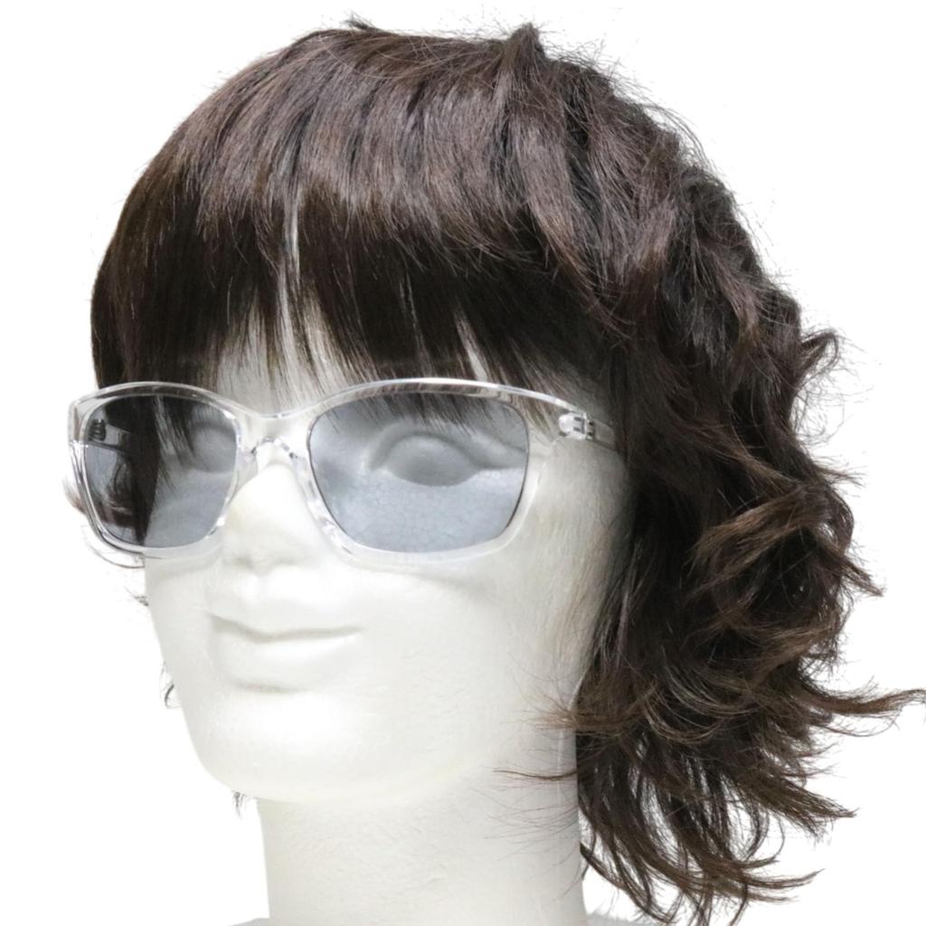 Clear x Light Smoke Fashion Glasses Stylish Eyeglasses for Men and Clear UV [Berkuto] (Non-prescription) Women, Square, Wellington, Lenses, Colored,