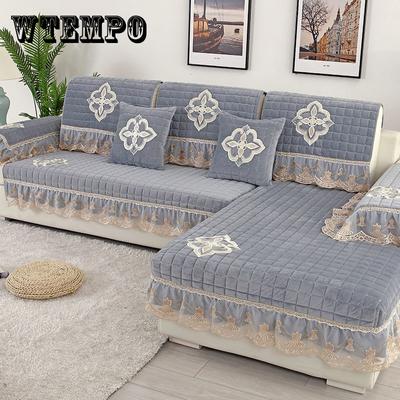 Solid Color Non-slip Sofa Cover Thicken Plush Couch Cushion Combination Sofa Towel for Living Room Furniture Modern Home Decor