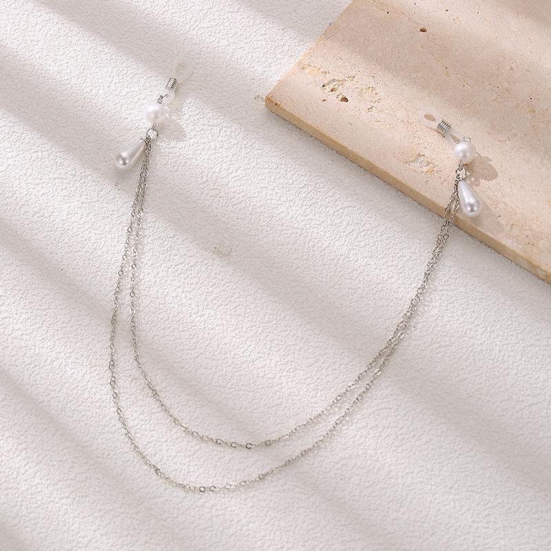 Sexy Metal Pearl Tassel Chest Chain For Woman Trendy Silver Color Double Layer Nipple Chain Body Chain Charm Jewelry Accessories