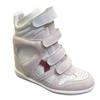 Onzichtbare Schoenen met Binnenverhoging voor Dames, Herfst Nieuwe Hoge Schoenen, Kleurblokkerende Schoenen met Ronde Neus en Klittenband, Sport- en Vrijetijdsschoenen, Wandelschoenen