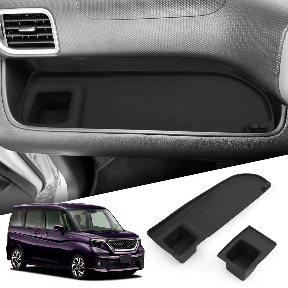 For Suzuki SOLIO/SOLIO BANDIT 2015-2020 Water Cup Holder Anti-Slip Pad Mat Dashboard Panel Storage Box Car Accessories Black
