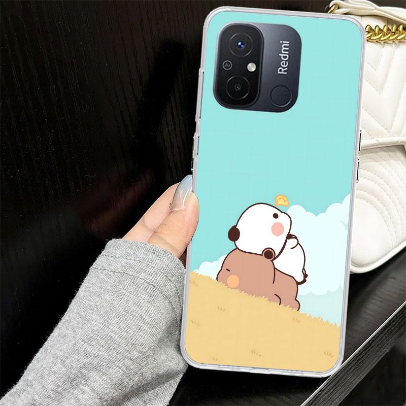 Cute Peach Goma Cat Case for Xiaomi Redmi 14C 13C 13 12C 12 10C 10 10A Phone Cover 9C 9 9A 9T 8 8A 7 7A 6 6A K70 K40 K20 Pro
