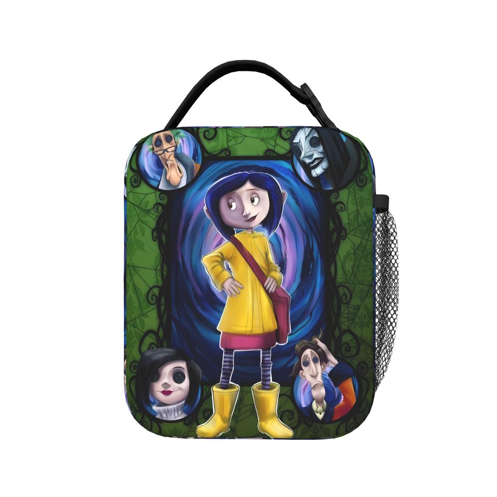 Coraline Moon Manga Lunch Bag Cute Lunch Box For Child Outdoor Picnic Cooler Bag Oxford Thermal Lunch Bags
