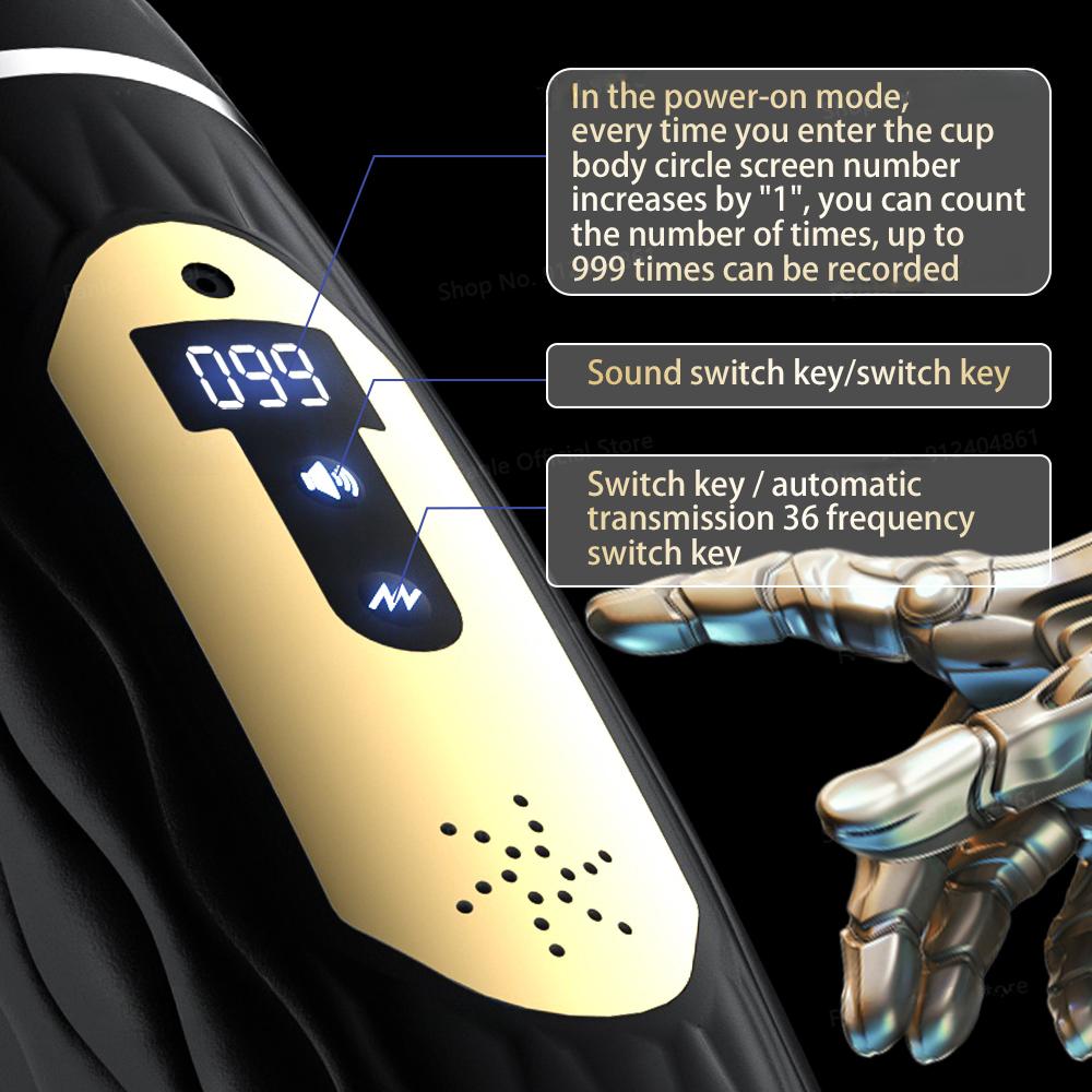 Dvoukanálový vibrační mužský masturbační kalíšek Kouření Pussy Vagina Vyhřívací Masturbátory Automat Sexuální hračky Zboží pro dospělé pro muže