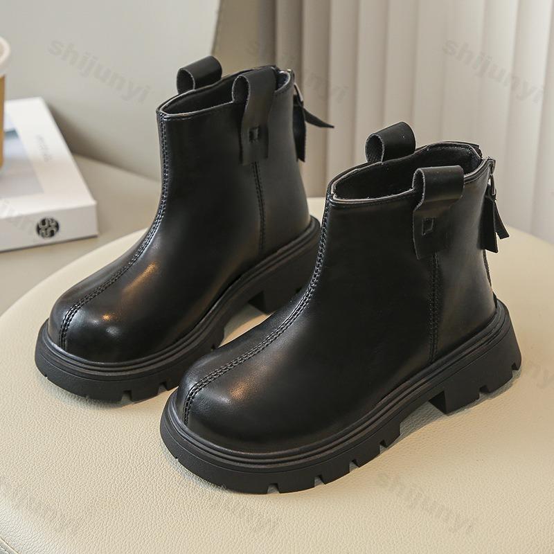 Children Boots Autumn Kids Short Boot Zipper Girls Boys Comfortable Non Slip Outdoor Ankle Boots Princess Shoes Size 26-36