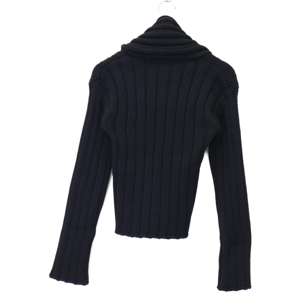 Chanel Black 99A P14413V00672 Mid-gauge Rib Knit Tops 38 blackUsed
