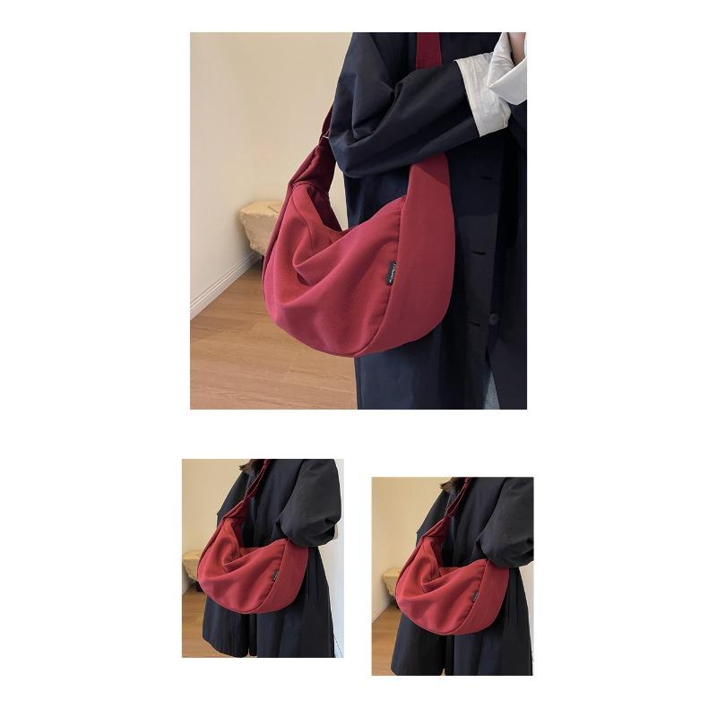 Setki Prostej Modnej Płóciennej Torby Tekstura Duża Pojemność Dojazdowa Niszowy Design Rekreacyjna Na Ramię Crossbody Torba Pierożek