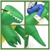 Child Adult Unisex Boy Girl Inflatable Green Dinosaur Cosplay Costume Kids Kindergarten Performance Halloween Carnival Party