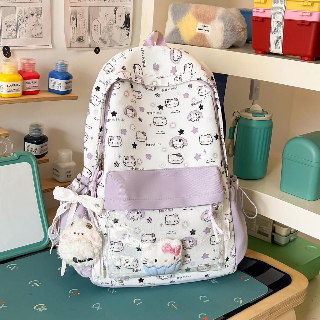Schoolbag Cute Backpack College Style Student Schoolbag Large Capacity Student Schoolbag Korean Girl Student Schoolbag Leisure Bag