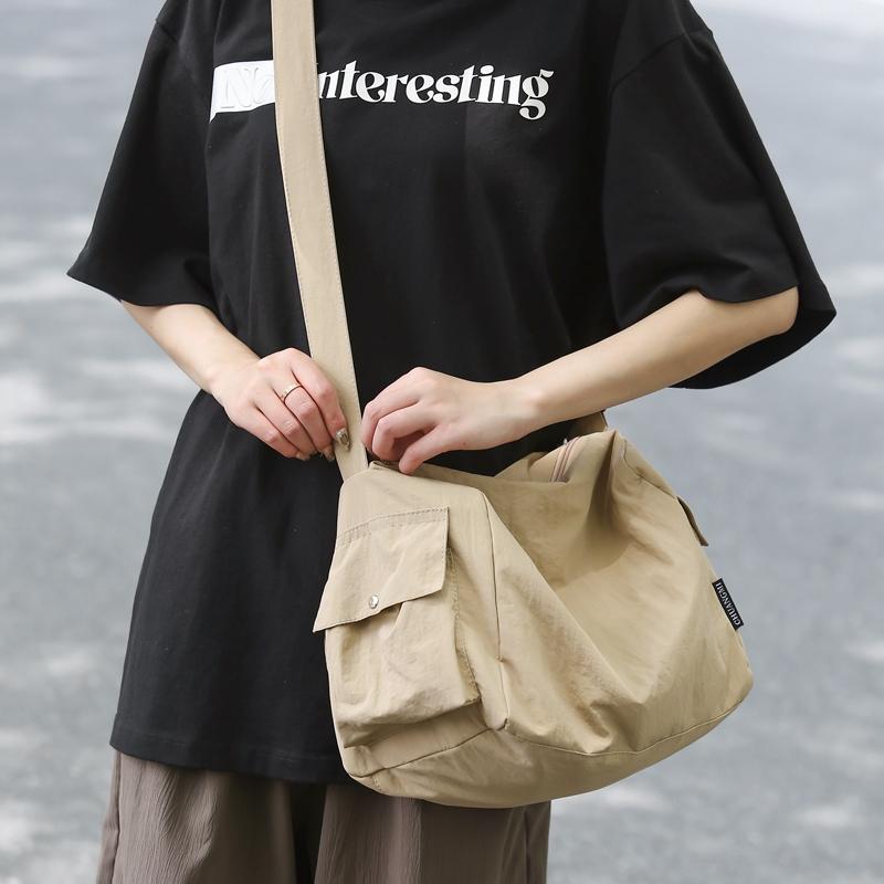 Geantă de nailon Geanta de damă, de culoare solidă, de umăr