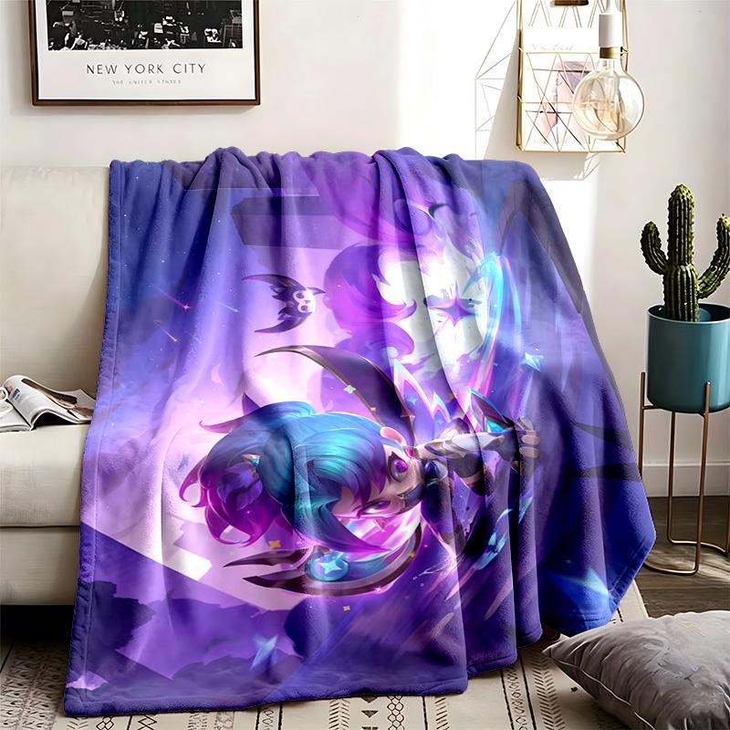 Teamfight Tactics Theme Blanket Suitable For The Sofa Camping And Travel Made Of Soft Flannel Material An Ideal Gift For Occasions Such As Birthday