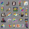 50 Rainbow DIY Graffiti Stickers: Waterproof, Versatile for Skateboards, Refrigerators, Helmets, and Water Bottles