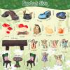 Roowest 19 Pcs Garden Accessories Garden Fairies Kit Miniatures Garden Animals Cute Tiny Mushroom Mini Pond Bridge Figurine Miniature Figurines Micro
