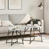 Side Table Set 2 Pcs Grey Sonoma and Black