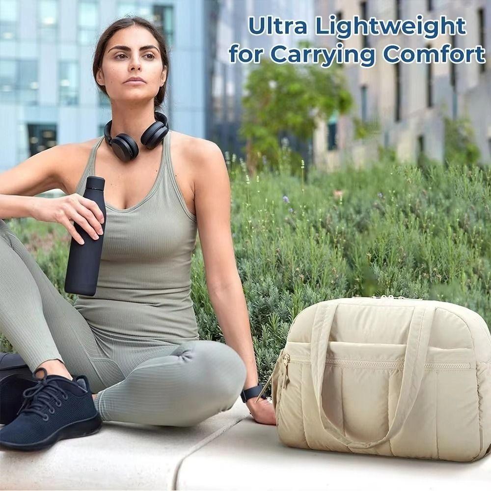 Dry and Wet Separation Travel Duffel Bag Cloud Style Gym Shoulder Bag  Short Trip Ready