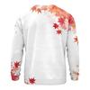 Men's Casual Fall Leaf Print Knit Neck Long Sleeve T-Shirt
