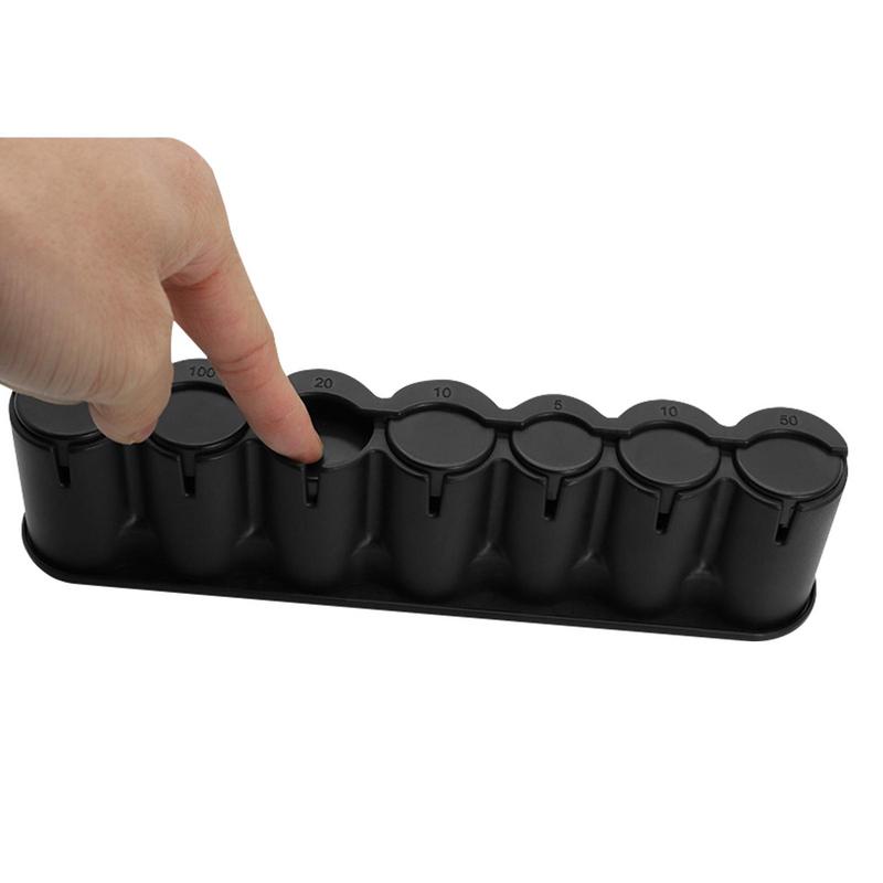Euro Coin Storage Box Coin Storage Tray Dustproof Portable Spring Design Container Coin Holder Case For Car Truck Van Sorter Box