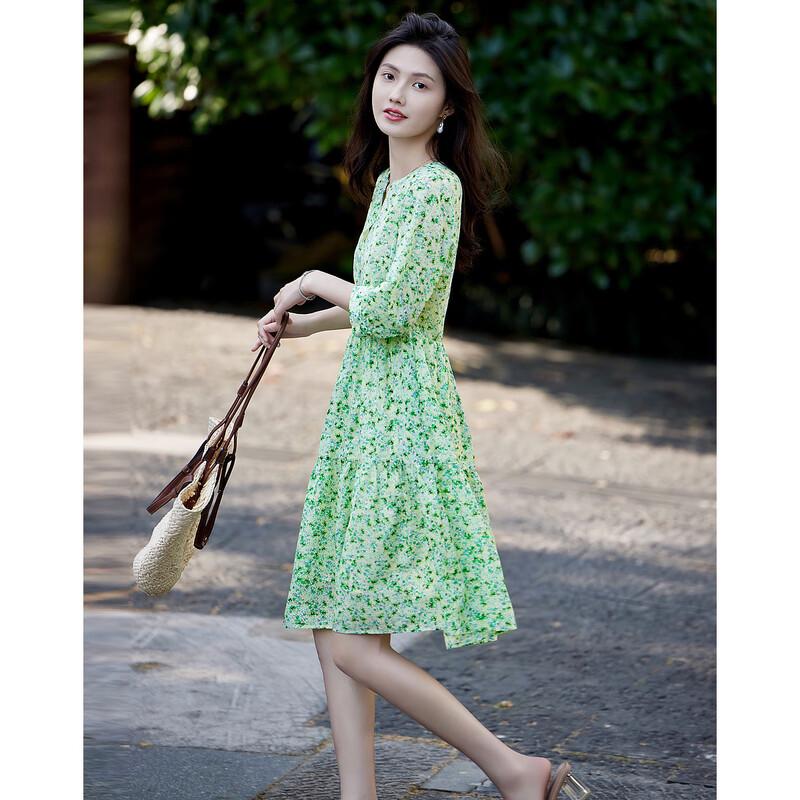 Demana Women's Printed A-Line Midi Dress