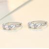 Love Shape Weight Loss Pure Silver Cubic Zirconia Magnetic Therapy Thin Earring