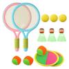Badminton and Tennis Toy Set for Kids and Parents - Indoor and Outdoor Sports, Exercise, and Leisure - Fun for Adults Too (Pink & Blue)