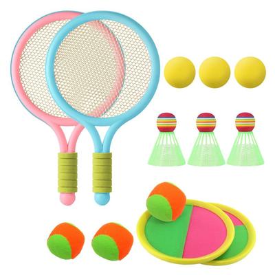 Badminton and Tennis Toy Set for Kids and Parents - Indoor and Outdoor Sports, Exercise, and Leisure - Fun for Adults Too (Pink & Blue)
