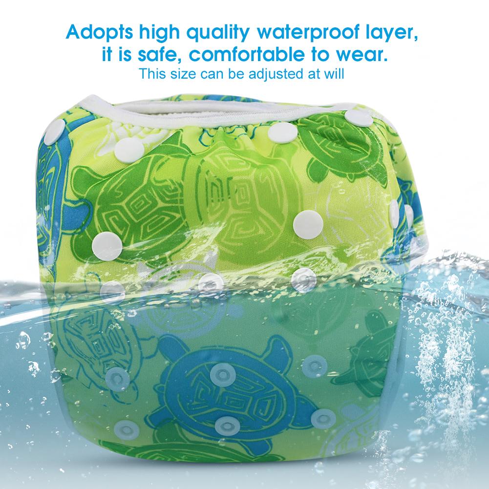 Free Size Baby Adjustable Reusable Waterproof Breathable Summer Pool Training PantsTortoise