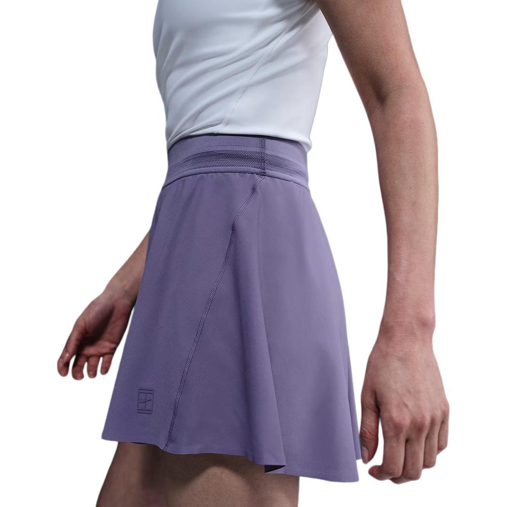 Nike Court Advantage Dri-Fit Atmungsaktiv Schnelltrocknend Tennis Webpatchwork Freizeitrock Damen Röcke Dunkelviolett FZ6730-527