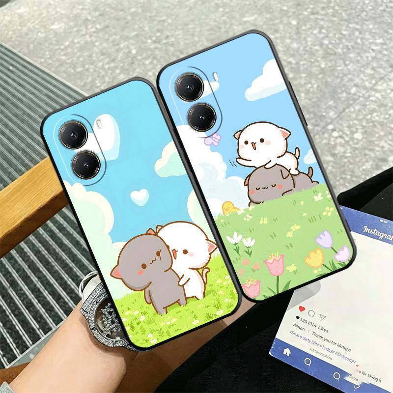 Cartoon Cute Peach Goma Soft Phone Case for Xiaomi Poco X5 X6 X7 X8 Pro Max X3 F7 F8 Ultra M8 M7 M6 M5 Redmi 15 15C 14C 13C 12C