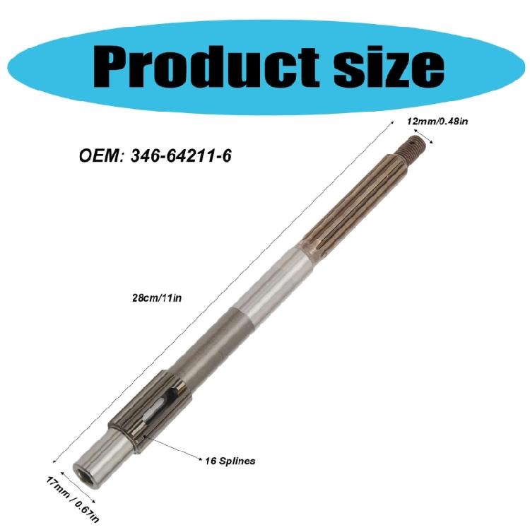 High Efficiency Boat Outboard Marine Propeller Drive Shaft for 25HP 30HP Series 2/4 Strokes Motors Stability 346-64211-6