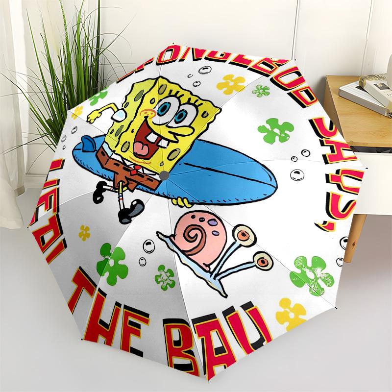 

1pc SpongeBob Heal The Bay Umbrella with Plastic Handle,Suitable for All Seasons Home Travel Outdoor UmbrellaM1348