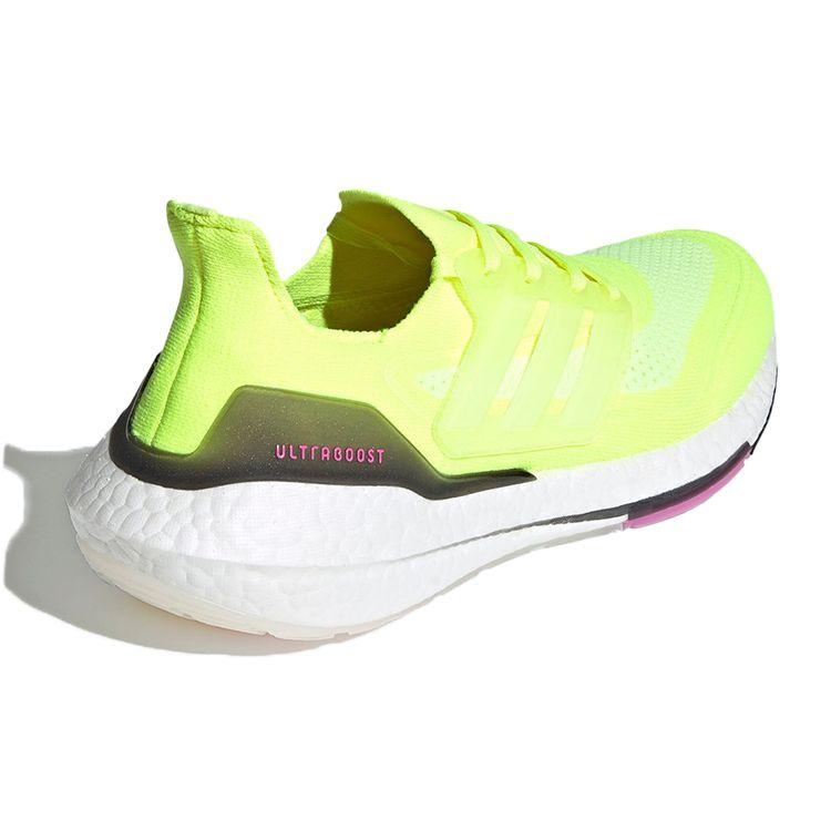 Adidas Tênis Masculino UltraBoost 21 Amarelo Solar Branco Nuvem Rosa Choque FY0373