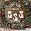 Vintage Cardinal Holly Wreath Tin Metal Sign Rustic Wood Wall Art Farmhouse Holiday Christmas Home Decor 7.87 Inch