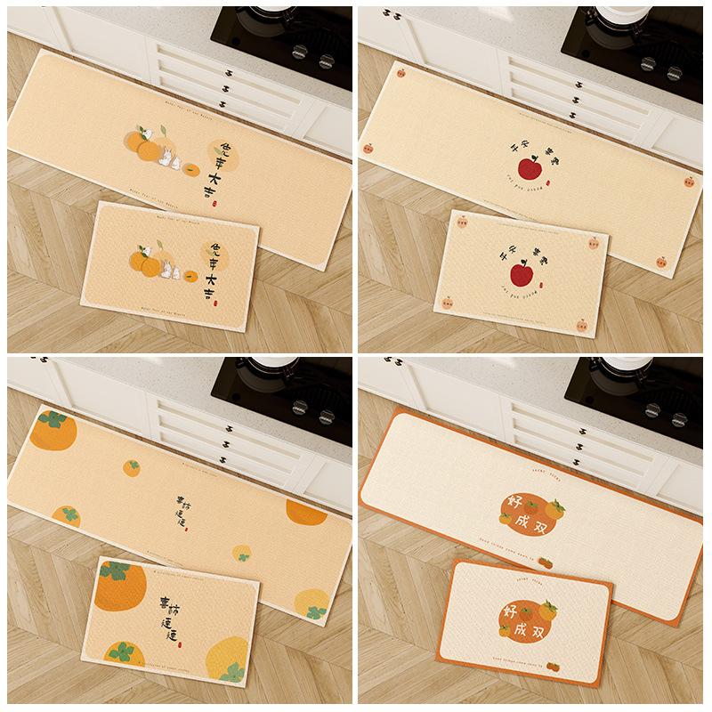 Kitchen Special Floor Mat, Diatom Mud, Water Absorption, Oil Absorption, Non-Slip, Long Strip Foot Pad, Household Entry Door, Dirt-Resistant Door Mat