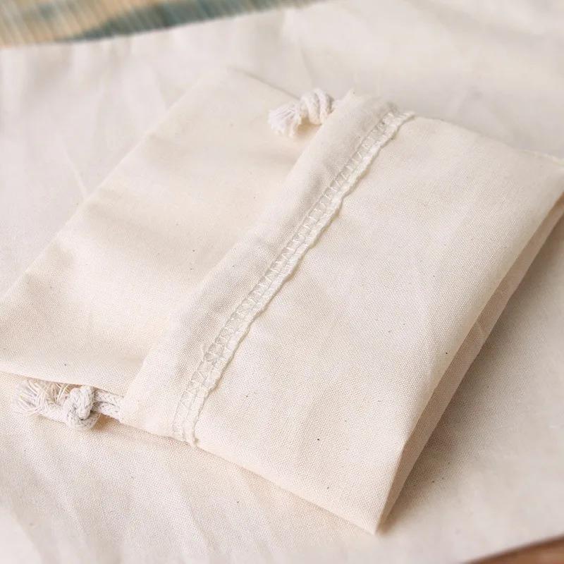 Food Grade Reusable Filter Bag Drawstring Closure for Loose Tea Coffee Herbs Spices Nut Milk Brewing Cooking Strainer
