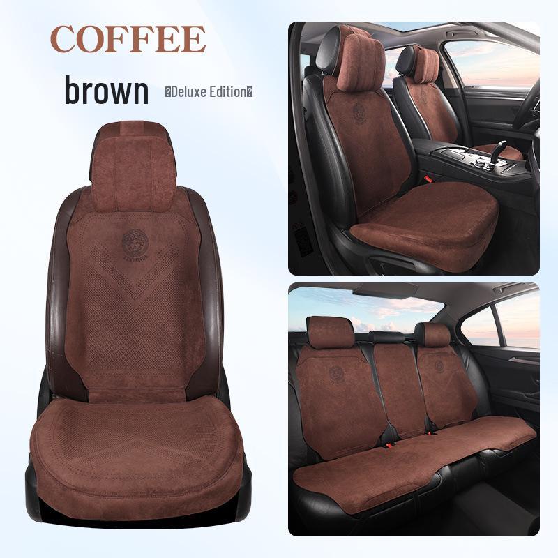 Universal Four-Season Breathable Suede Seat Cushion for New Energy Vehicles