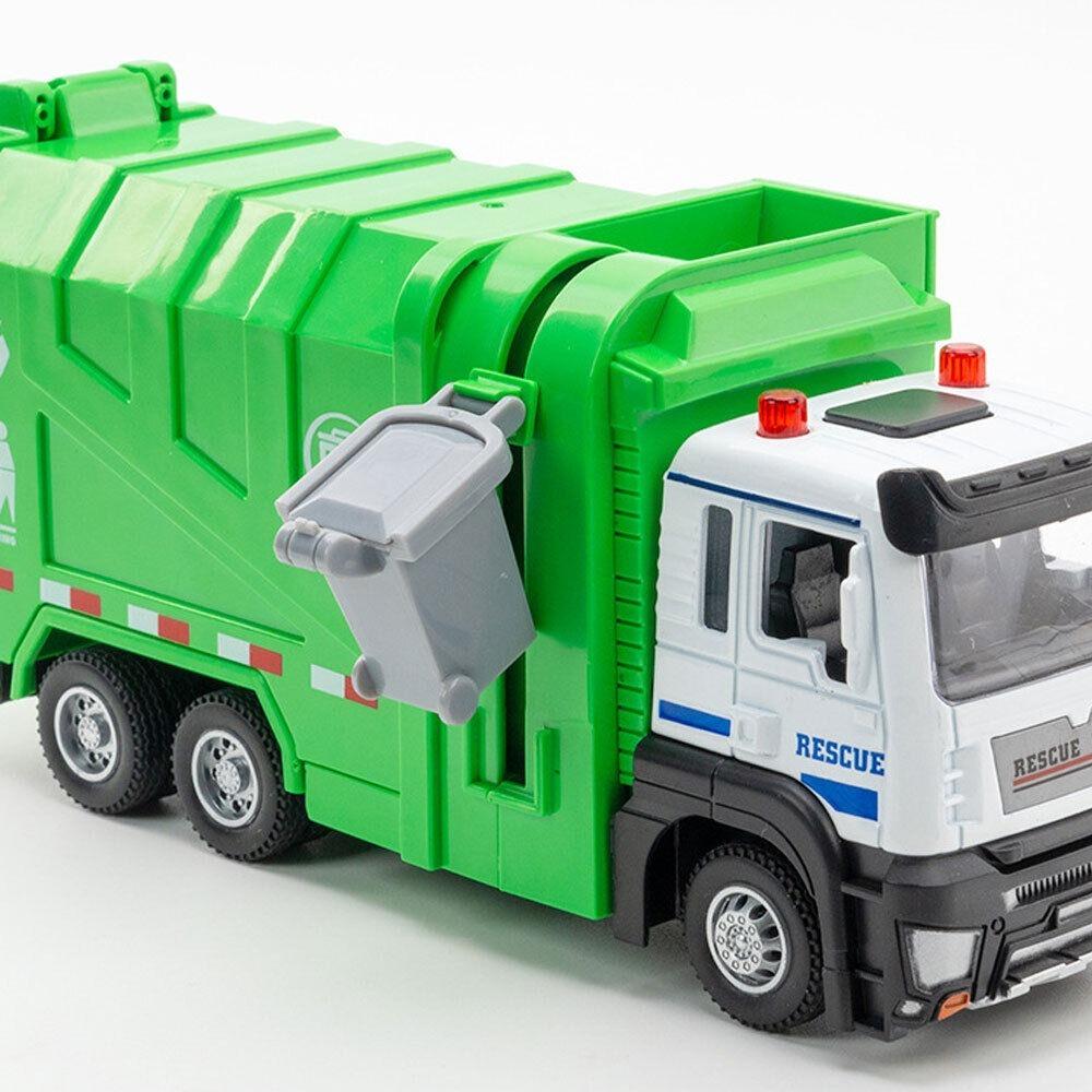 Popelářské auto v měřítku 1/32, tlakově lité, sanitační auto, chlapecké, hračky pro děti, dárky