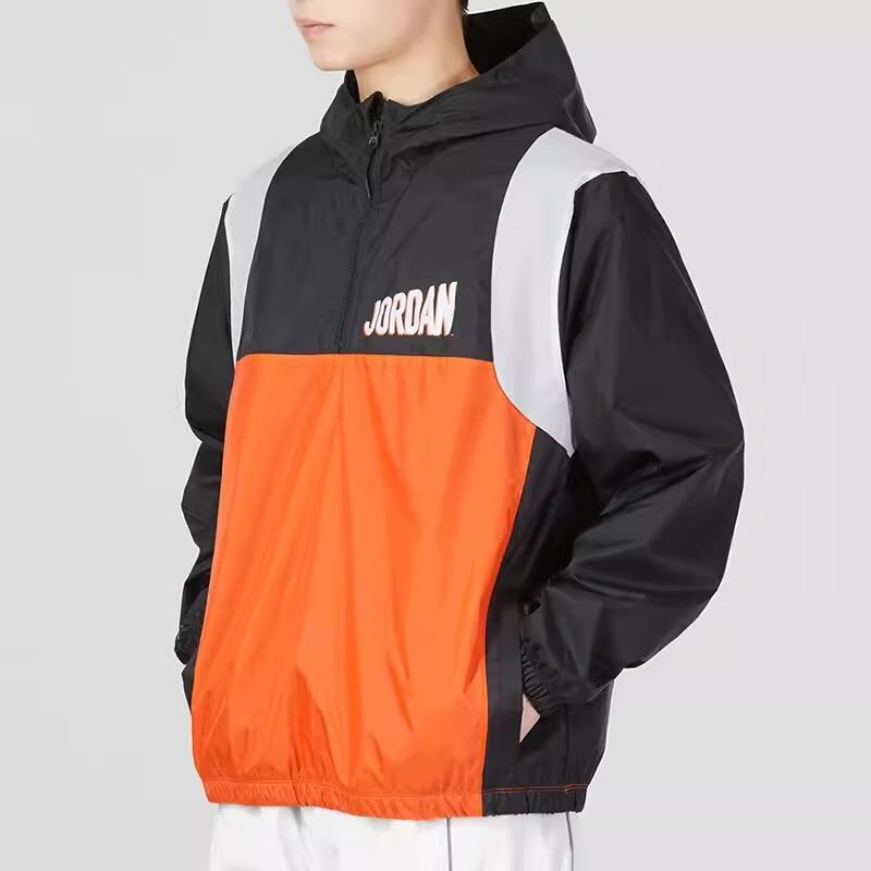 Air Jordan Flight MVP Hooded Pullover Jacket 'Black Orange' Men's DV7601-010