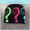 Colored Fashion Question Mark Pattern Neutral Casual Warm Knitted Hat Autumn For