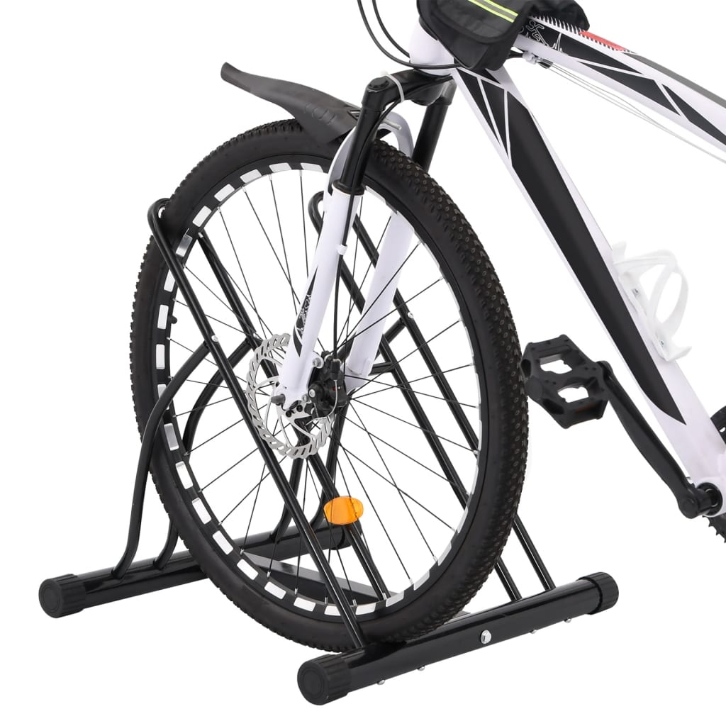 Vidaxl 2-Bike Stand, Freestanding, Galvanized Steel