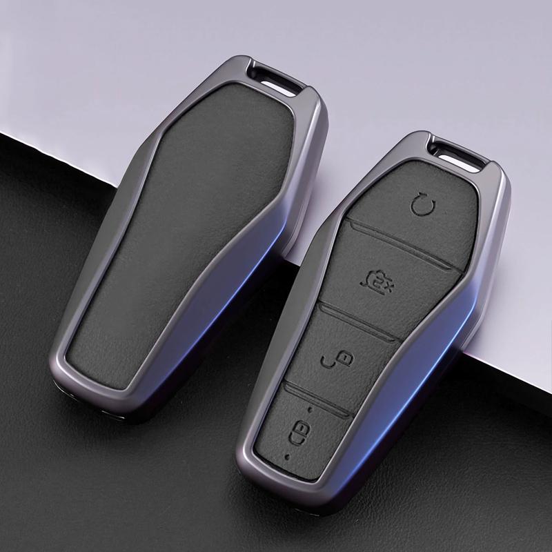 Alloy Style Car Key Case Cover Shell  for BYD Atto 3 Han EV Dolphin Durable Second Song Pro Tang Dm QIn PLUS MAX Yuan Key Bag