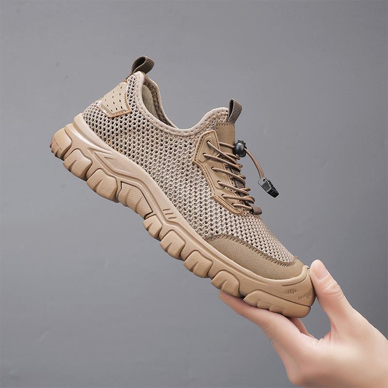 Fashion Outdoor Breathable Mens Casual Shoes Comfortable Summer Beach Shoes Business Soft Mesh Shoes Sandals Leisure Walk Male Sneaker