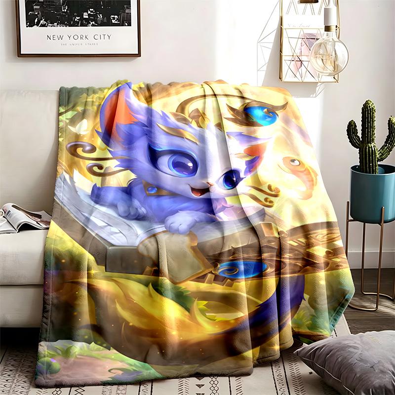 Teamfight Tactics Theme Blanket Suitable For The Sofa Camping And Travel Made Of Soft Flannel Material An Ideal Gift For Occasions Such As Birthday