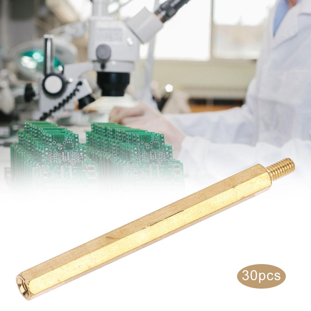 Standoff Brass Coupling M3 Single Head Hex Nuts Replacement Kits for PCB BoardM3 X 35 30Pcs