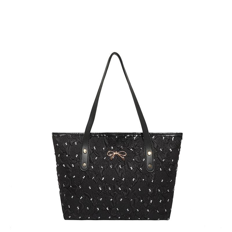 Street Style Tote Bag For Women Large Capacity Durable Polyester With Inner Phone Pocket For Daily Use