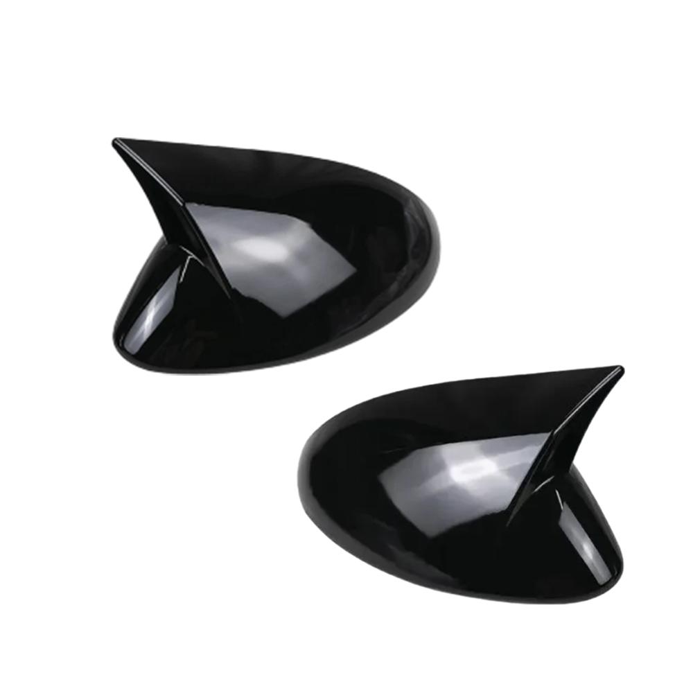 

For Alfa Romeo Stelvio 2017 2018 2019 2020 2026 2026 2pcs Glossy Black/Carbon Fiber Look Rearview Mirror Cover Stick-on