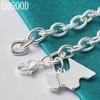 925 Sterling Silver Pendant Bracelet for Women and Men's Fashion Jewelry