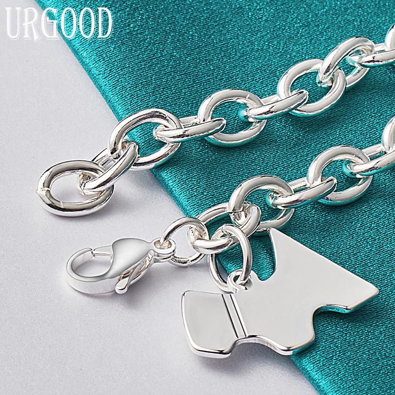 925 Sterling Silver Pendant Bracelet for Women and Men's Fashion Jewelry