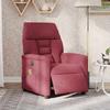 Electric Massage Chair Burgundy Fabric