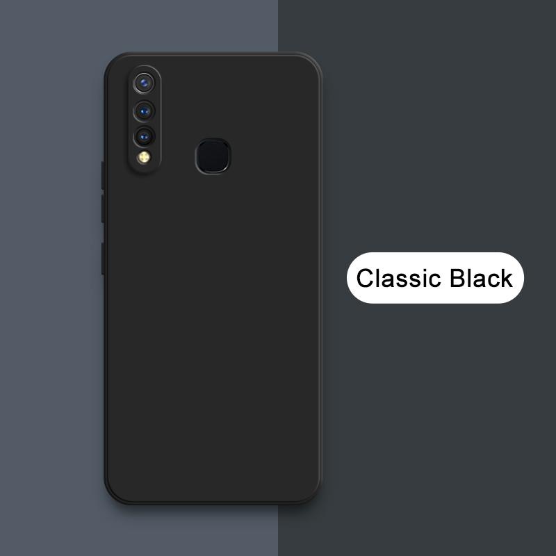 Square Liquid Phone Case for VIVO U3 U10 U20 U3X X Camera Protective Soft Silicone 360 Shockproof Mobile Cover Housing